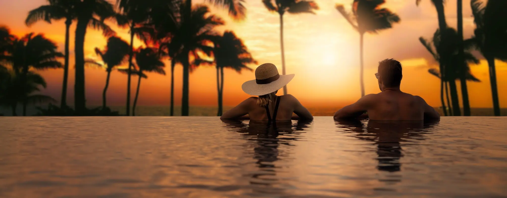 Luxury sunset travel experience