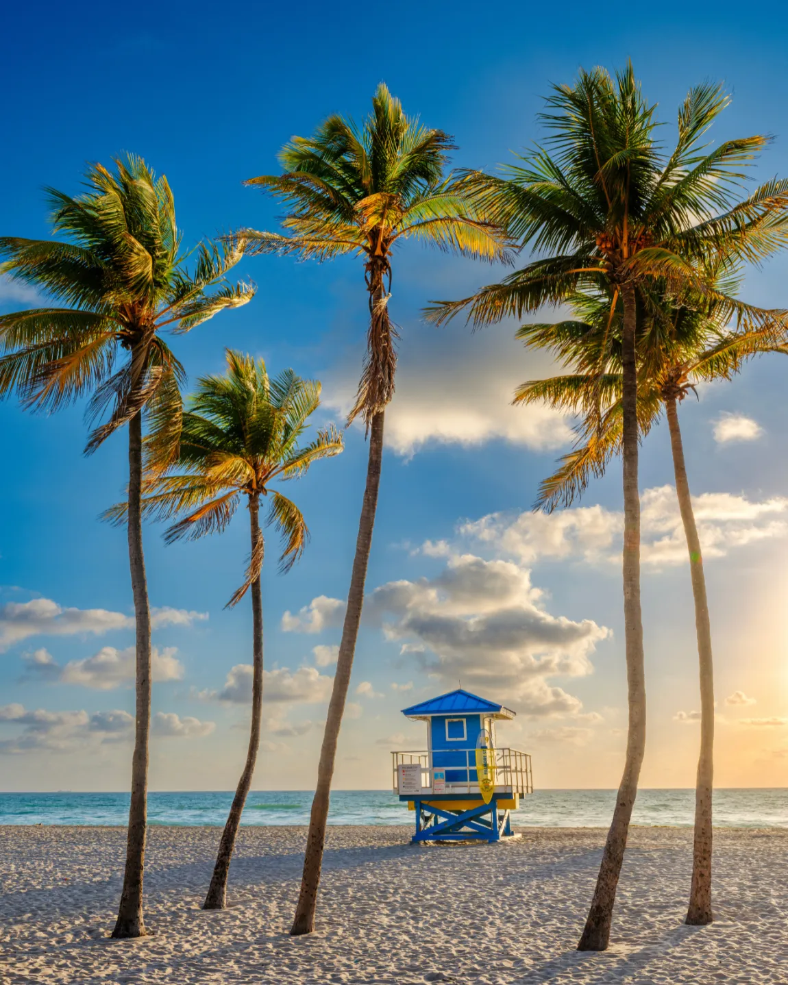 Miami Beach South Florida lifeguard tower at sunrise